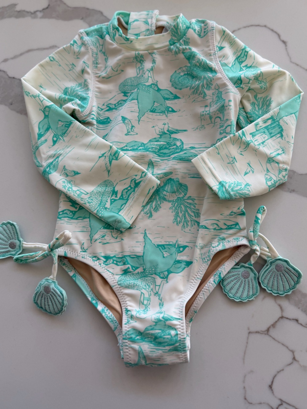 Shade Critters Kids Long-Sleeve One-Piece Swimsuit